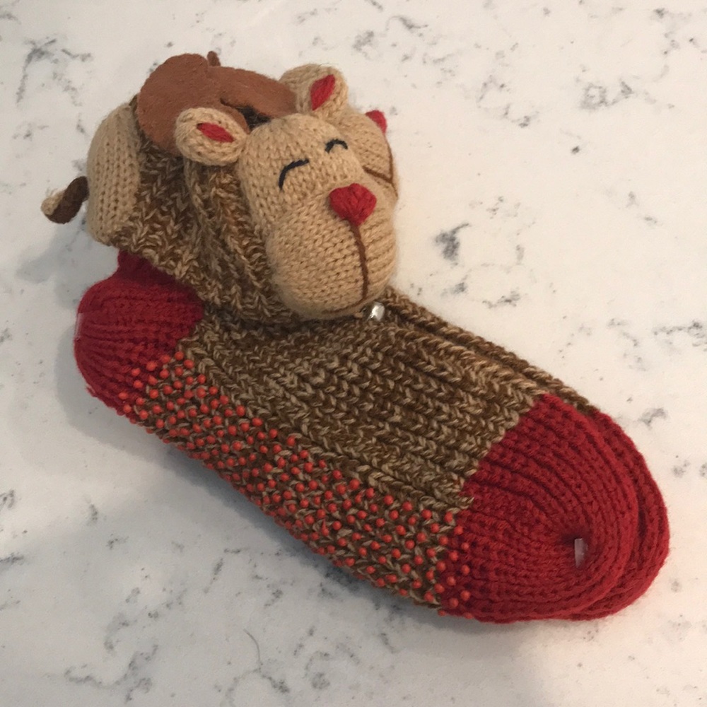 REINDEER SLIPPER SOCKS New